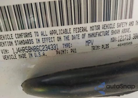 2006 Jeep Grand Cherokee Limited из США, поврежденный, VIN 1J4HR58N86C234331